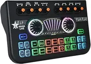 IsMwav X3 Live Voice Mixer Audio Interface Console Live Microphone Sound Card for Recording Streaming Smartphone Black