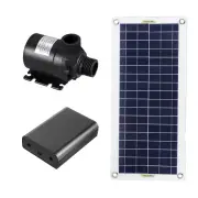 50W 800L/H Solar Panel Power Bank WaterPump Set Ultra-quiet Submersible Water Pump Motory Fish Pond Garden Fountain Deco