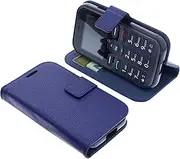 [foto-kontor] Case Compatible with Doro Leva L10, Protective Case, Blue, Book Style Case, Mobile Phone Protective Case, Book, Wallet, Mobile Phone Case, Cover, Flip Case, Stand Mobile Phone Case
