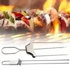 2/3 Way Grill Stainless Roasting Sticks Anti-Rust Kabob Skewer For Veggies Fruit