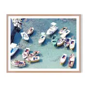 Island Life Framed Printed Wall Art - Timber