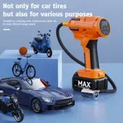 120W Cordless Electric Tire Inflator Portable Air Compressor LCD Pressure Gauges