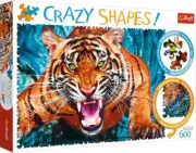 Trefl - Crazy Shapes! Facing A Tiger Jigsaw Puzzle (600 Pieces)