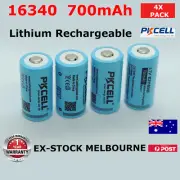 4 PACK Netgear Arlo Camera Rechargeable Battery RCR123a 16340 3.7v 700mAh PKCELL