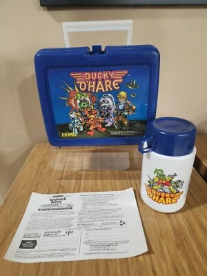 New 1991 Thermos Bucky O'Hare Lunchbox Complete Thermos Inv-1202 Video Game