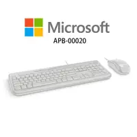 在飛比找ETMall東森購物網優惠-Microsoft微軟 標準滑鼠鍵盤組 600(白色) (W