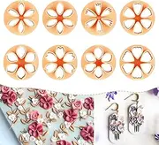 Mini Petals Clay Cutters - Set of 8 Floral Petal Polymer Clay Cutters, Mini Petal Clay Cutter for Floral Polymer Clay Earrings Making, Clay Cutters for Polymer Clay Jewelry Wreath Earrings