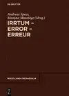 Irrtum - Error - Erreur, Hardcover by Speer, Andreas (EDT); Mauriège, Maxime ...