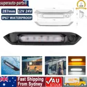 BLACK WITH SWITCH 287mm DUAL LED BUG LIGHT 12V AWNING LIGHT AMBER/WHITE LIGHT SU