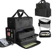 JZsmpmu Tattoo Travel Case - Professional Organizer for Tattoo Supplies & Equipment, Large Tattoo Bag with Adjustable Compartments, Fits iPad, Needles, Inks &Tattoo Stencil Printer