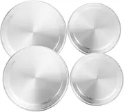 4pcs Induction Cooker Cover Induction Hood Replacement Stove Lid Stainless Steel Stove Lid Cookware Replacement Lids Electric Stove Top Cover Stove Lids Bakeware Lids