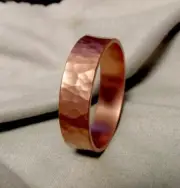 Beautiful Matte Hammered Copper Ring artisan usa made jewelry