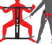 ZJPOJPH SM Punishment Chair Scrotum Pedal Sex Chair With Anal Butt Plug Sex Bed Training Penis Bondage Device Toys for Men and Women Couples
