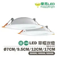 在飛比找樂天市場購物網優惠-〖樂亮〗★含稅 LED 草帽崁燈 7cm/9.5cm/12c