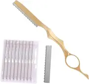Beavorty 1 Set Manual Hair Cutting Knife with Razor Blade Thinning Scissors for Women Facial Razor Hair Thinning Scissors