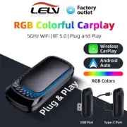 Wired To Wireless Carplay And Android Auto Adapter With RGB