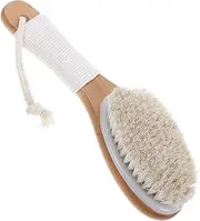 OSOLADY Body Bathing Brush Horsehair Back Scrubber Ergonomic Handle for Shower Bath Versatile Exfoliating Brush for Comfort and Durability