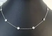 Vintage Givenchy Silvertone Station Necklace
