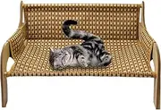 Erconsso Cat Hammock - Pet Couch Elevated Cat Bed Hammock | Breathable Furniture Cooling Lounge Chair Dog Sofa for Kitten Small Dogs Summer Outdoor Living Room Bedroom Sleeping
