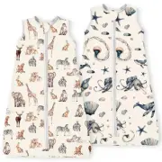 Baby Sleep Sack 0-3-6 Months Light Wearable Blanket for Babies with 2-Way Zip...