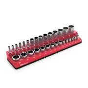 Olsa Tools Magnetic Socket Holder | 3/8-inch Drive | Metric | Red | Holds 30 ...