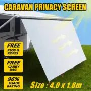 4.0x1.8M Caravan Privacy Screen Sun Shade Sunscreen Bag for 14ft Roll Out Awning