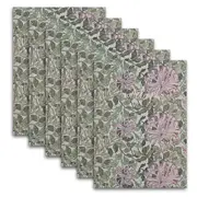 6PK Gibson Gifts Honeysuckle A5 Notebook Journal School Writing Stationery