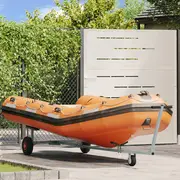 Boat Trailer with 3 Wheels, Foldable and Adjustable, 160 kg Steel