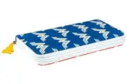 Wonder Woman (2017) Red And Blue Logo Pattern Clutch Purse - New, With Tags