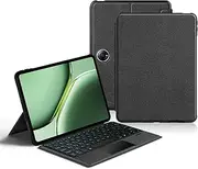 Jarttarn Touched Backlit Keyboard Case Compatible with Oneplus Pad 2 / OnePlus Pad Pro 12.1 Inch 2024 Tablet, with Magnetic Detachable Touch Keyboard and Leather Protective Cover Case