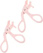FRCOLOR 2pcs Eyelash Curler Rolling Eyelashes Mirror Wire Suction Cups Open Suction Cups Teasing Suction Cup Concentrator Nozzle Curlers Bite Preview Accessories Abs Plastic Pink