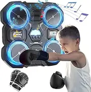 ZZDG Smart Music Boxing Trainer - Wall Mounted Electronic Boxing Machine, LED Lights, 3-Speed Control & Boxing Gloves, 0.8kg Home Workout System