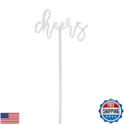 The Cotton and Canvas Co. Cheers Drink Stirrers, Party Cocktail Sticks, Holid