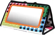 KOMBIUDA Tummy Crinkle Book with Mirror High Contrast Sensory Play for Newborns Soft Engaging Plaything for Development
