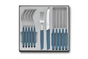 Victorinox 12 Piece Modern Steak Knife & Fork Cutlery Set of 12pc Cornflower