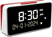 Talking Clock - Extra Loud Time and Date - for Elderly, Dementia, Hearing or Visually Impaired Seniors - Easy to Use Speaking Help - Clear Neutral Male Voice