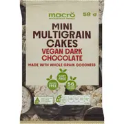 Macro Mini Multigrain Rice Cakes Vegan Dark Chocolate 58g