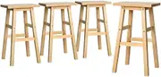 Artiss Bar Stools Stool Set of 4 Kitchen Swivel Counter Barstools Dining Chair Chairs Natural in 66cm Seat Height Floor for Home Bar Dining Room Cafe Outdoor Indoor