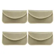 4Pcs Faraday Bags, 6.5" Signal Blocking Pouch Wallet for Car Keys, Khaki