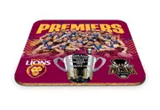 Brisbane Lions AFL Premiers 2024 Premiers Team Image Coasters Set of 4
