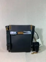 NEW Tory Burch Black Leather Lee Radziwill Double Bucket Bag $998