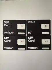4-Pack VERIZON Triple SIM CARD "3 in 1" NANO 4FF • CDMA 4G LTE 5G