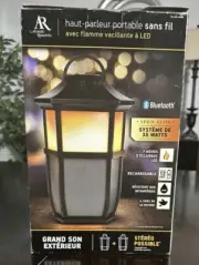 New Acoustic Research Wireless Bluetooth Outdoor Speaker w/ Flickering Light
