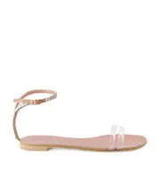 Open toe flat sandals 36,37.5 Nude