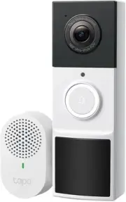 TP-Link Tapo Smart Battery Video Doorbell, Home Security System, 2K, 160° FOV...