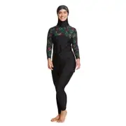 Zoggs Dark Botanical 3-Piece Modesty Swim Suit