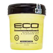 Eco Style Black Castor and Flaxseed Oil Styling Gel - Helps Nourish and Repair D