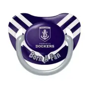 FREMANTLE DOCKERS AFL TEAM LOGO INFANT BABY DUMMY PACIFIER +6 MONTHS