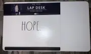Rae Dunn Lap Desk White “HOPE" Adjustable Tilt Work Desk New Computer Study Etc