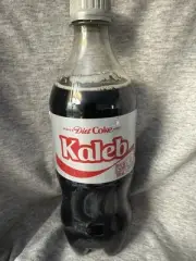 Share A Coke with Kaleb 2025 Personalized Gift Coca Cola Bottle 20oz Diet